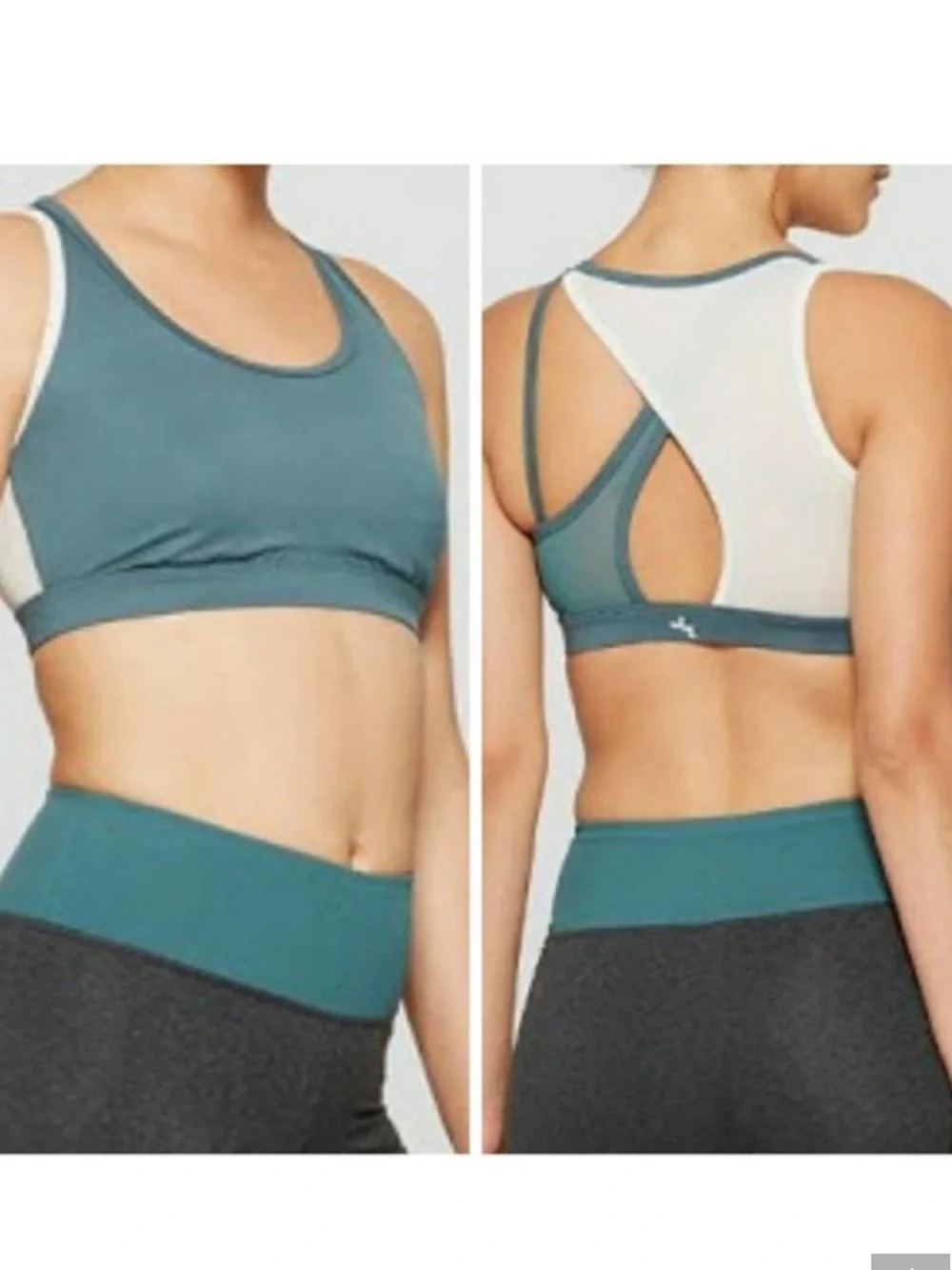 JoyLab Teal Green Criss Cross Mesh Back Sports Bra Size Small like new